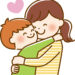 ハグする親子